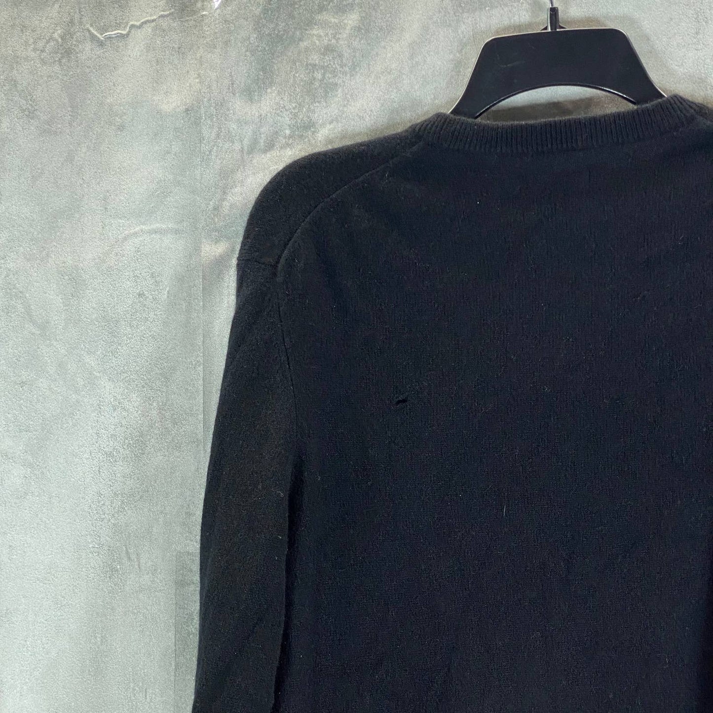 CHARTER CLUB Men's Deep Black Solid Cashmere Crewneck Pullover Sweater SZ S