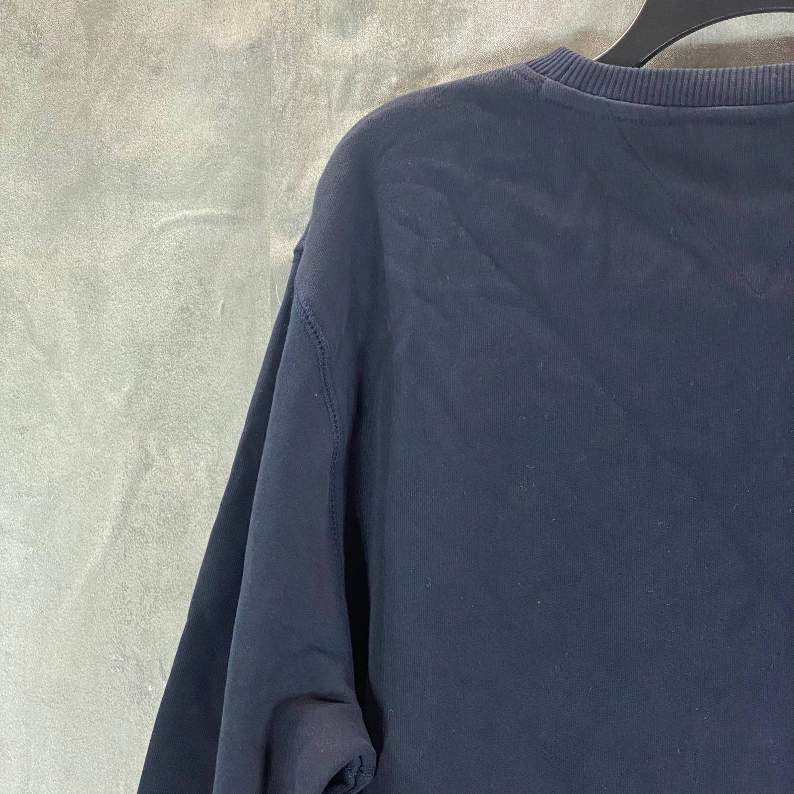 TOMMY HILFIGER Men's Navy Crewneck Slater Embroidered Logo Patch Sweatshirt SZ L