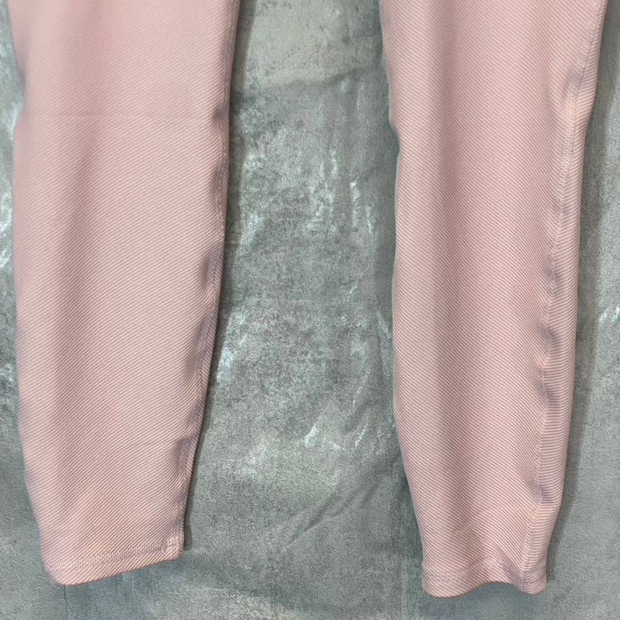 HARMONY & BALANCE Women's Lilac Ribbed High-Waist Tummy Control Pull-On Active Leggings SZ L