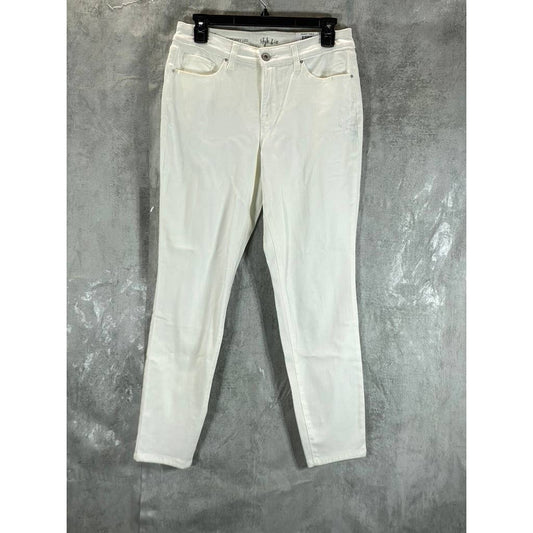 STYLE & CO Women's Short Bright White Mid-Rise Curvy-Fit Skinny Jeans SZ 4S