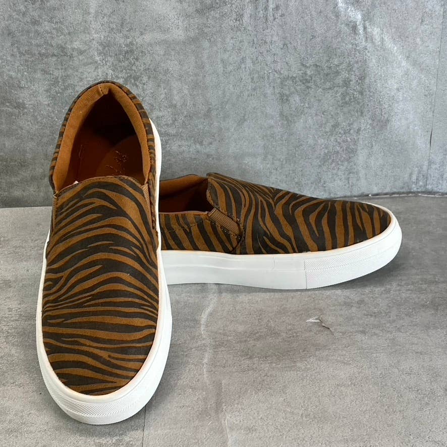 COCONUTS By MATISSE Women's Brown Tiger Stripe Molly Slip-On Shoes SZ 7