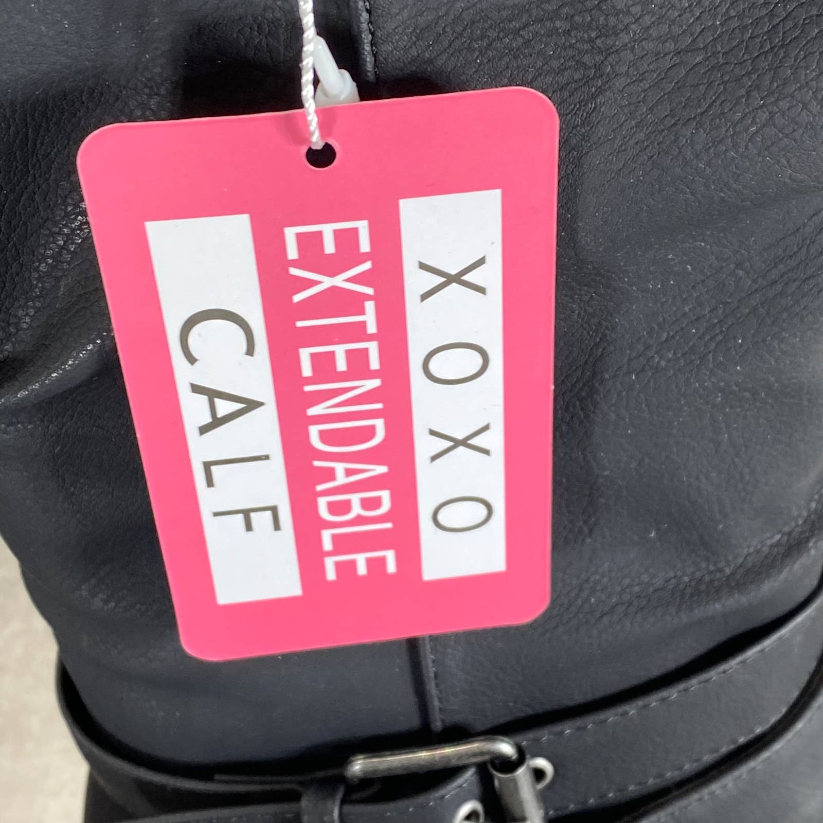 XOXO Women's Black Mayne Extendable Calf Side-Zip Tall Boots SZ 5.5