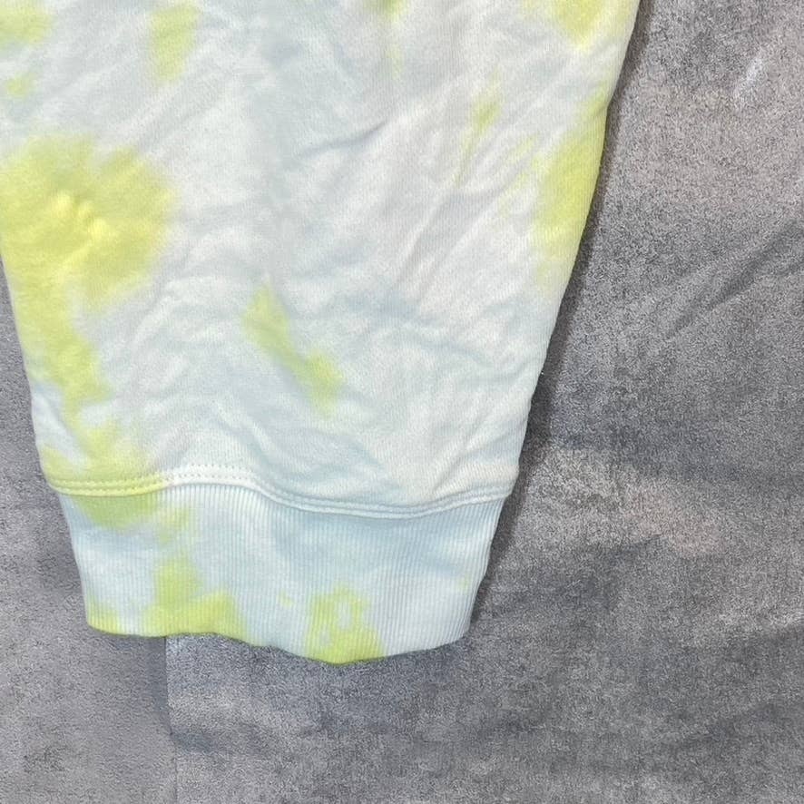 CALVIN KLEIN Women's Yellow Sunburst Tie-Dye Pull-On Drawstring Jogger Pants SZ L