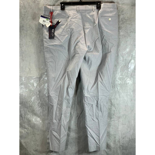 TOMMY HILFIGER Men's Light Grey TH-Flex Stretch Modern-Fit Chambray Pants SZ 44