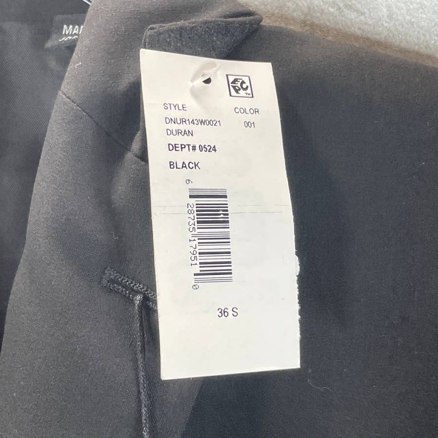 DKNY Men's Solid Black Short Modern-Fit Stretch Two-Button Suit Jacket SZ 36S