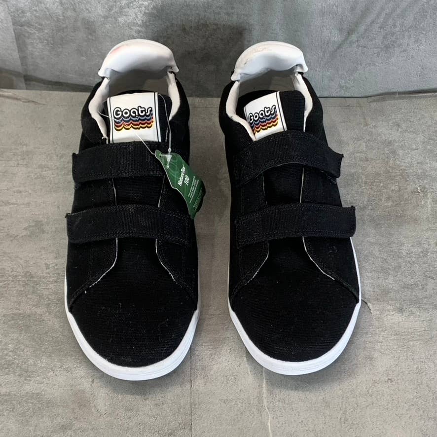 GOATS Women's Black Canvas The 005 2-Strap Slip-On Sneakers SZ 8.5