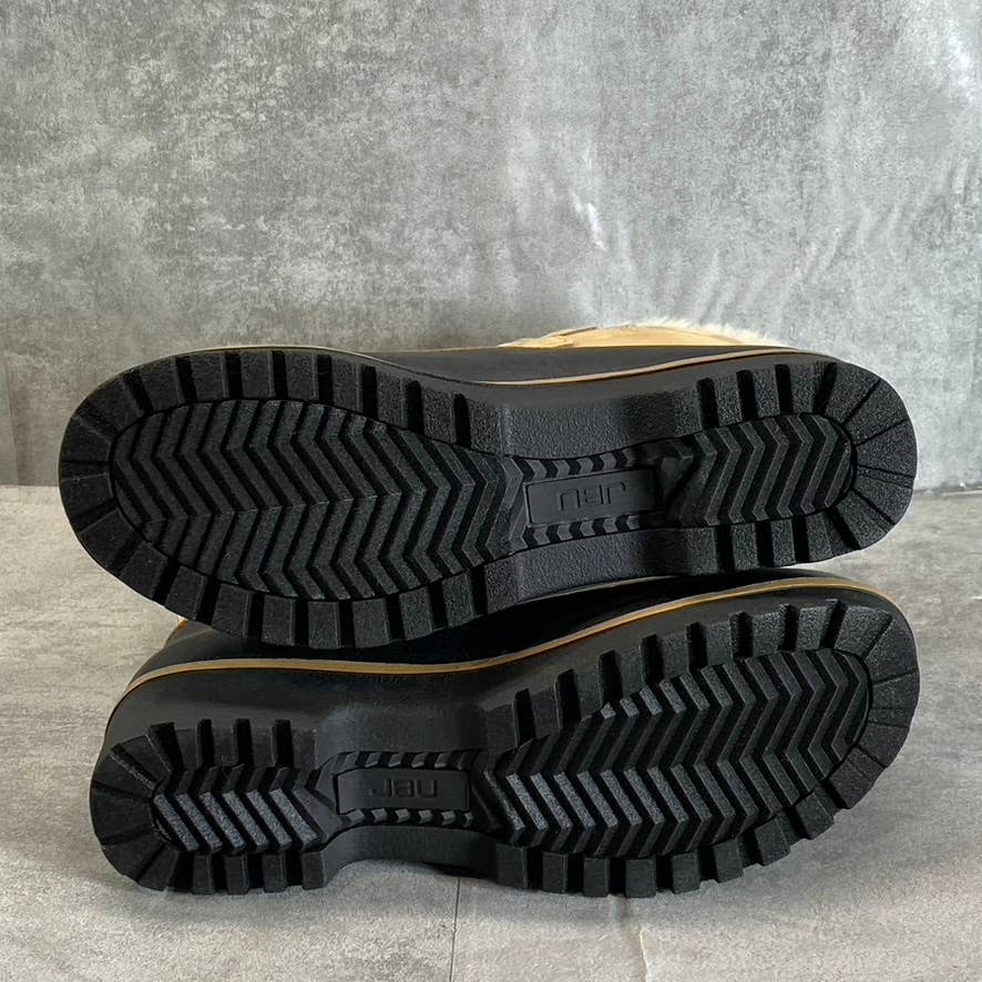 JBU By JAMBU Women's Tan Brunswick Faux-Fur Waterproof Memory Foam Lace-Up Boots SZ 6