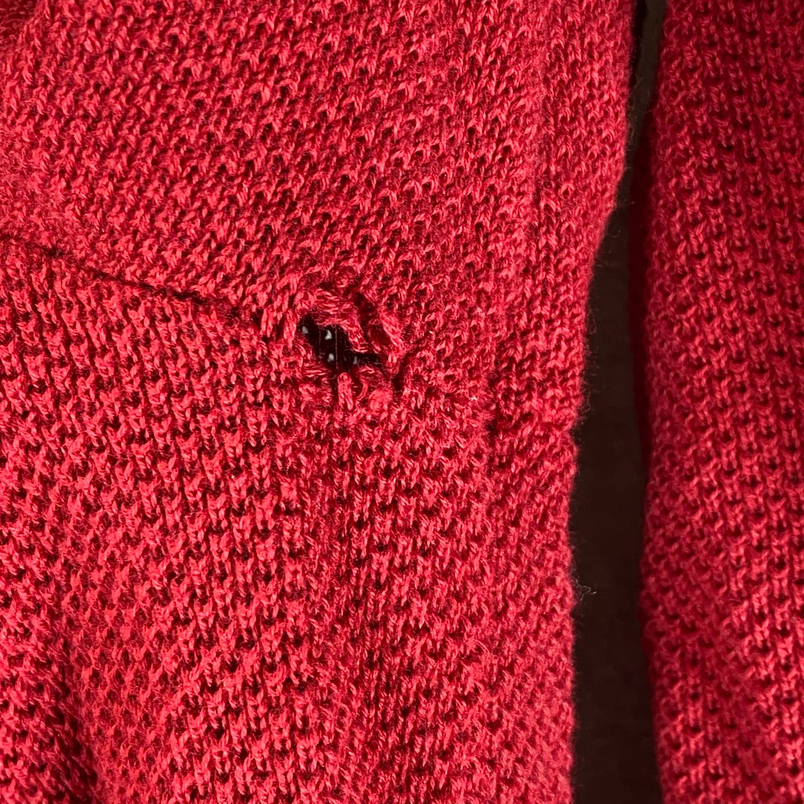 CLUB ROOM Men's Anthem Red Quarter-Zip Stand-Collar Textured Cotton Sweater SZ M