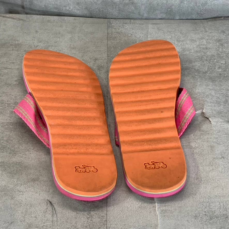 COACH Women's Pink Zoe Slip-On Flat Flip-Flop Sandals SZ 9B