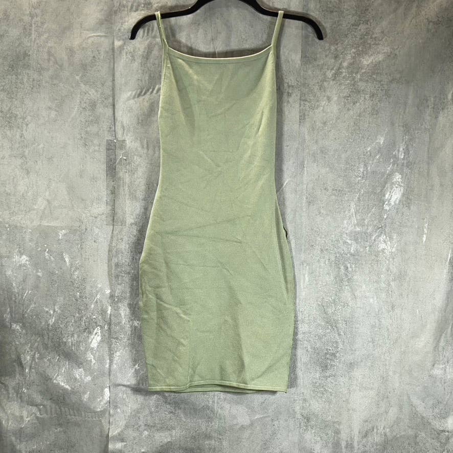 GUESS Women's Dried Sage Jen Cutout-Back Sleeveless Bodycon Mini Dress SZ XS