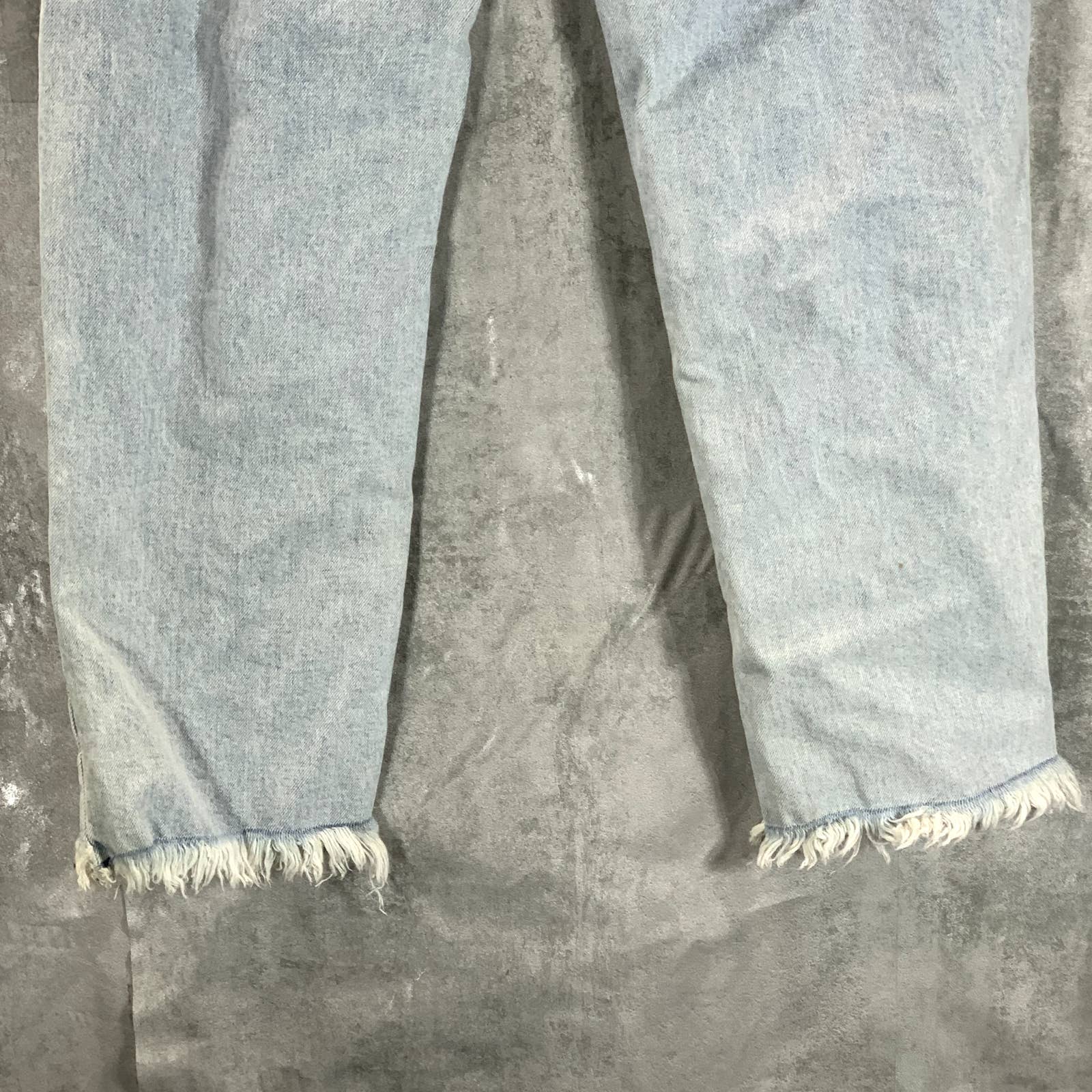 GUESS 1981 Women's Riviera Wash High-Rise Embroidered Hanalei Frayed-Hem Jeans