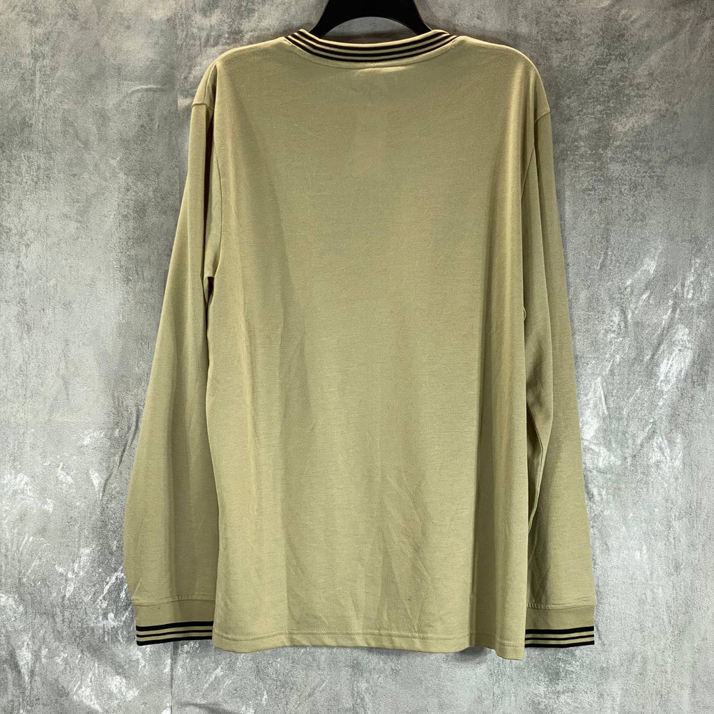 ALFANI Men's Twill Vari-Stripe Crewneck Long-Sleeve Pullover Shirt SZ XL