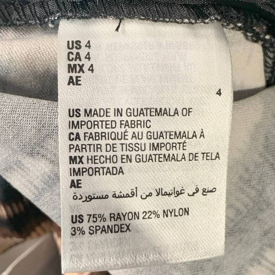 INC INTERNATIONAL CONCEPTS Women's Noir Stripe Printed Skinny Crop Pants SZ 4