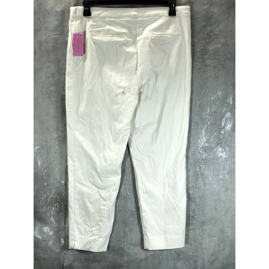 RILEY & RAE Women's White Pull-On Cropped Pants SZ 14