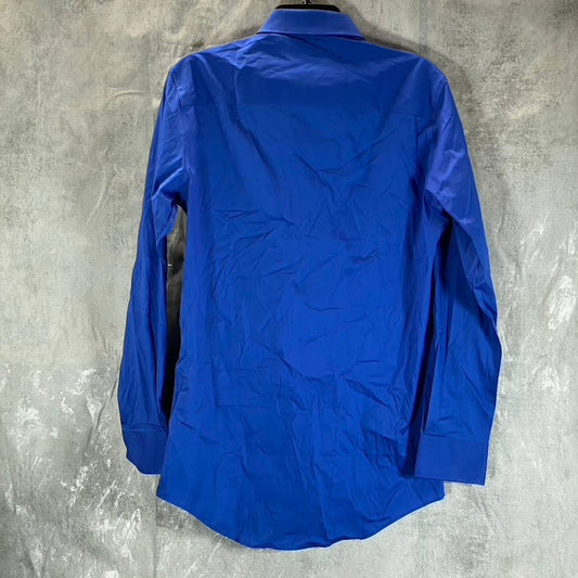 ALFANI Men's Cobalt Slim-Fit Performance Stretch Solid Button-Up Dress Shirt SZS