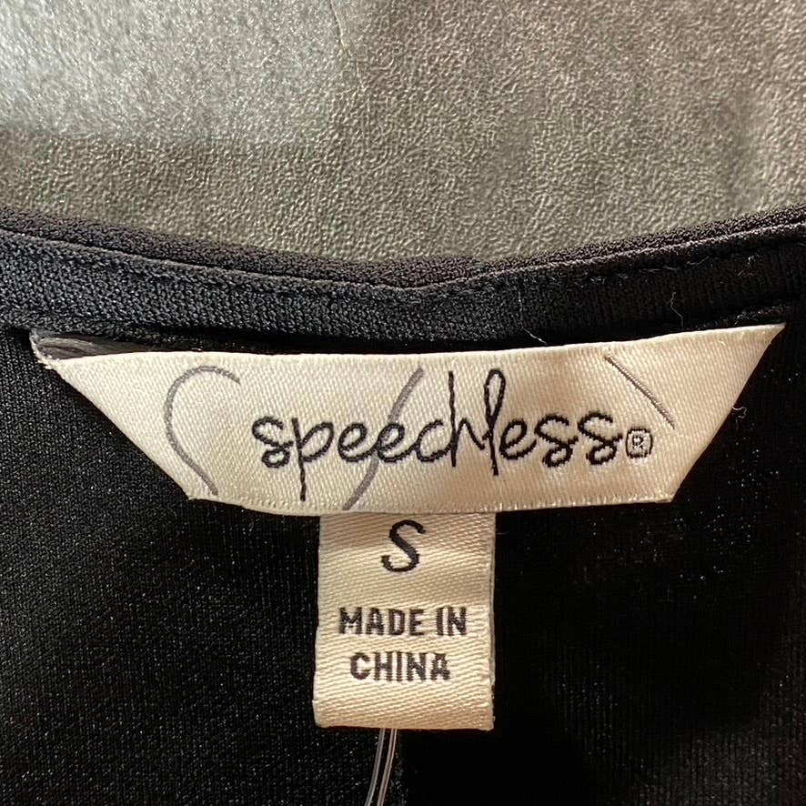 SPEECHLESS Juniors' Black Square-Neck Pullover Bodycon Knee-Length Dress SZ S