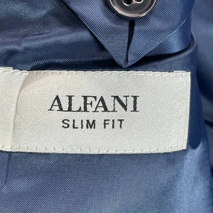 ALFANI Men's Blue Geometric Slim-Fit Stretch Two-Button Sport Coat SZ 38R