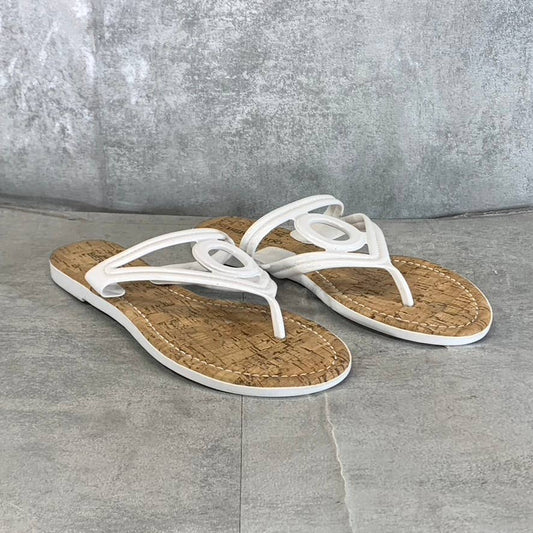 BERNARDO Women's White Tania Jelly Thong Flip-Flop Sandals SZ 9