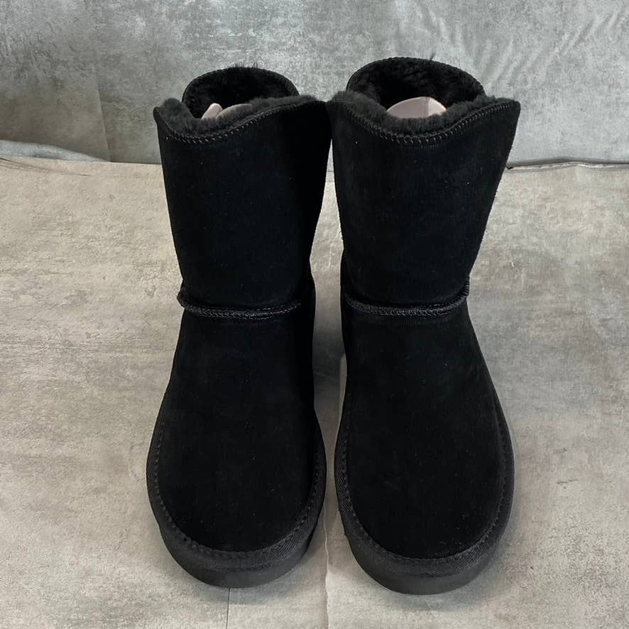 STYLE & CO Women's Black Teenyy Cold-Weather Faux-Fur Spilt-Shaft Boots SZ 7