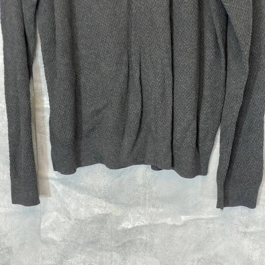 NORDSTROM Men's Grey Charcoal Heather Knit Pullover Crewneck Sweater SZ XL