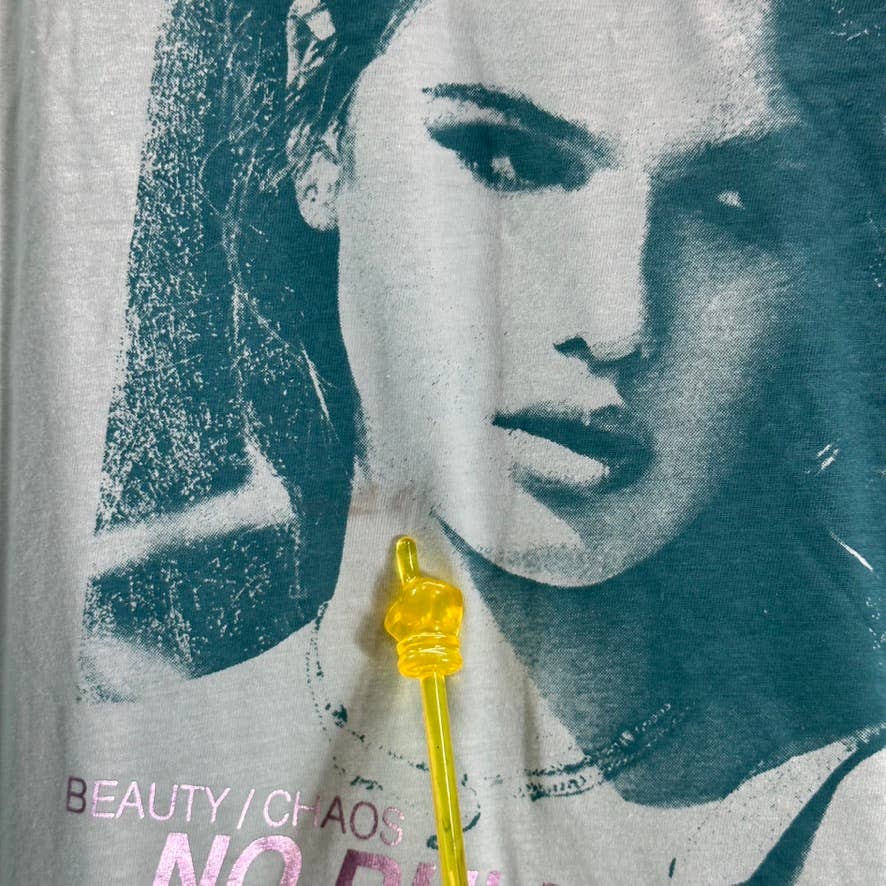 GUESS Women's Aloe Palm No Rules Girl Short-Sleeve Crewneck Easy Tee SZ M