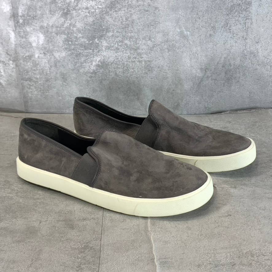 VINCE. Women's Charcoal Suede Preston Round-Toe Slip-on Sneakers SZ 6.5