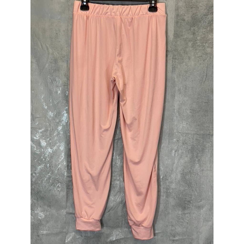 COZY ROZY Women's Mauve Elastic Waist Lightweight Pull-On Pajama Jogger Pants SZ M