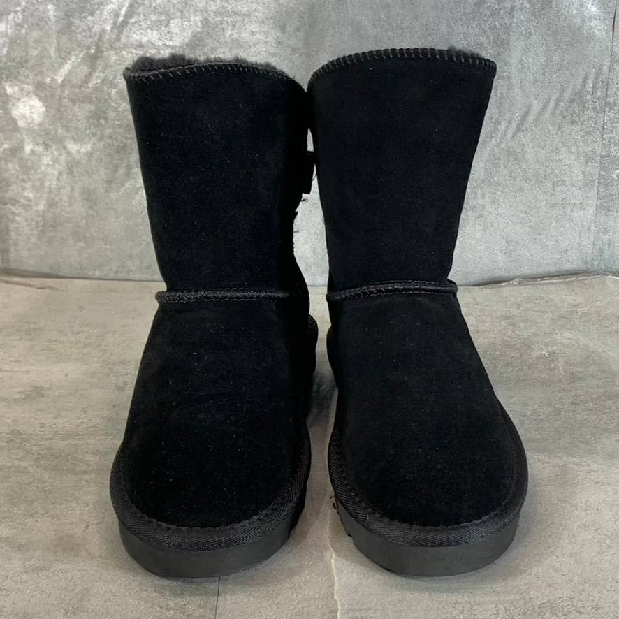 STYLE & CO Women's Black Teenyy Cold-Weather Faux-Fur Spilt-Shaft Boots SZ 5