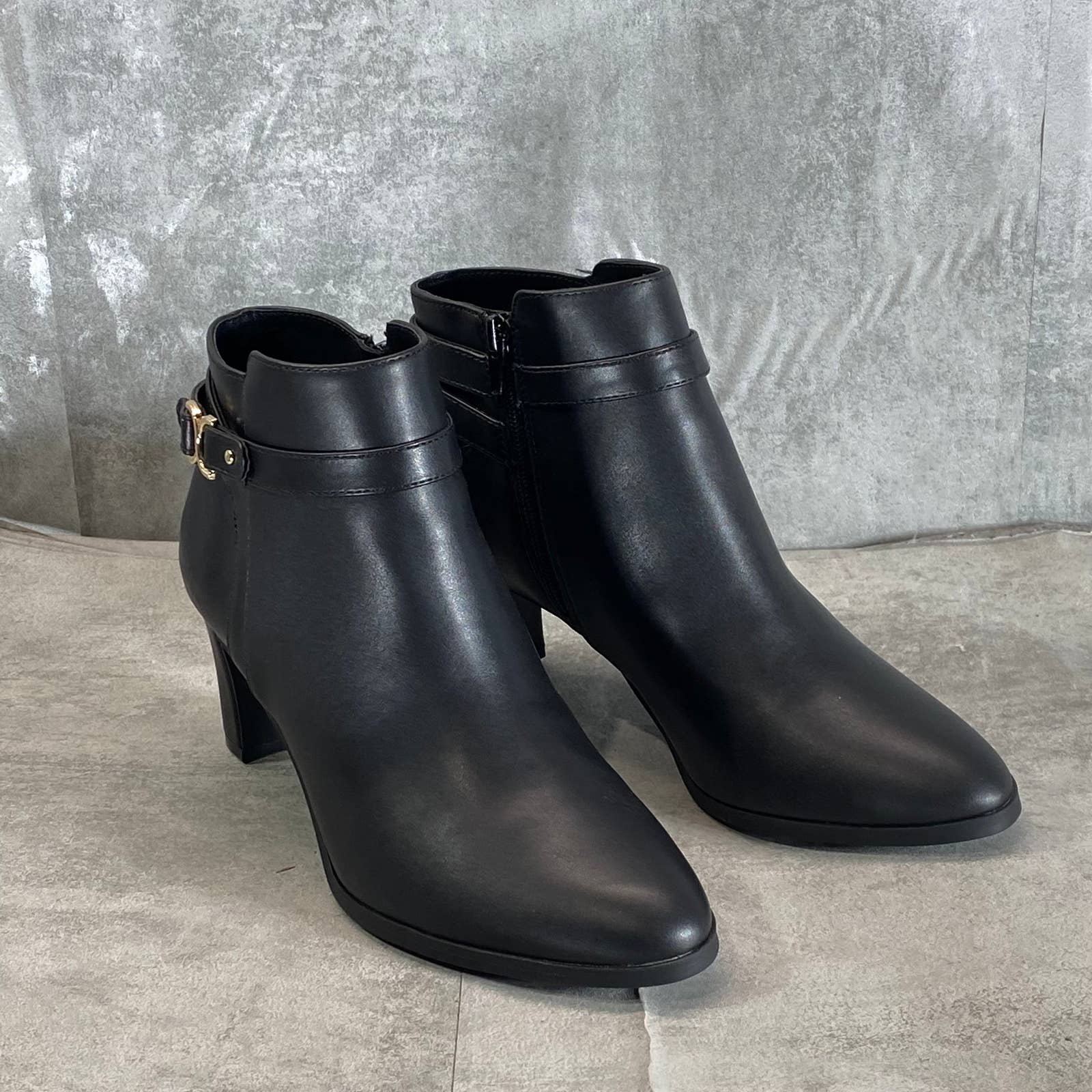 CHARTER CLUB Women's Black Pixxy Almond-Toe Dress Booties SZ 9