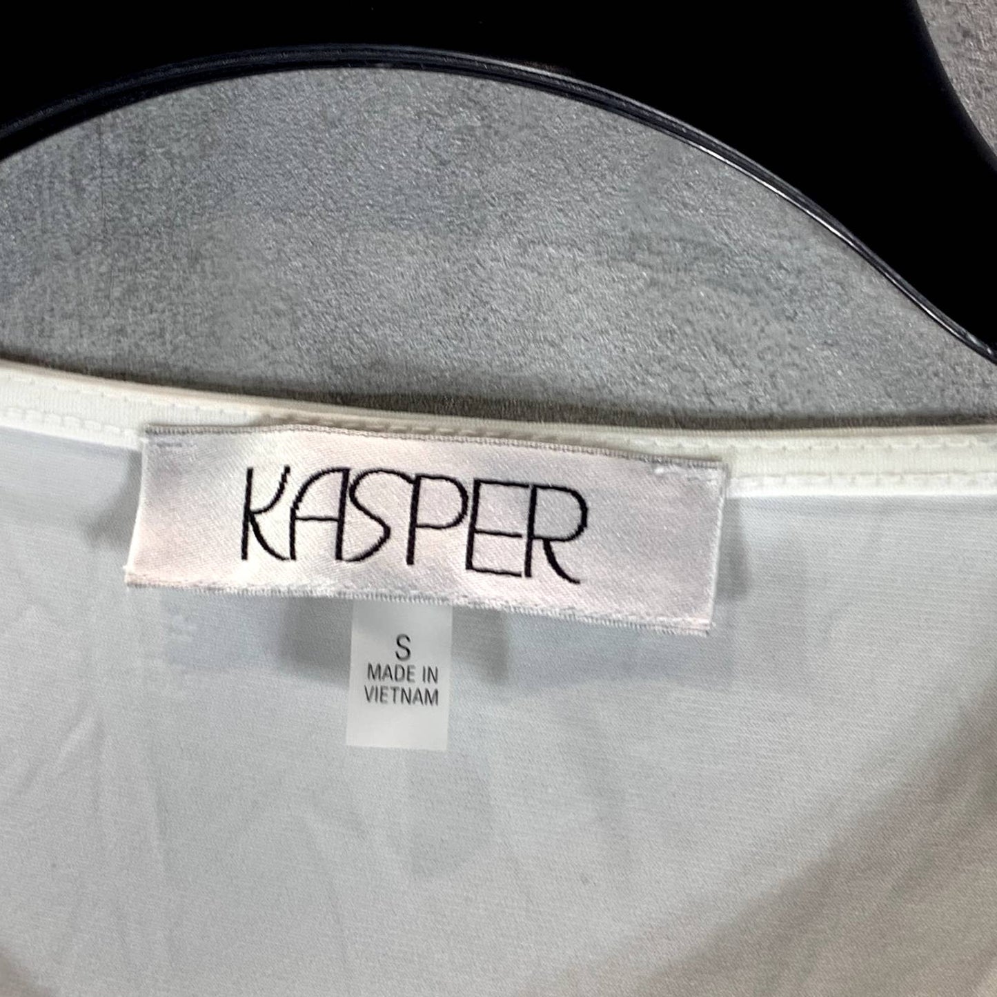 KASPER Women's Vanilla Ice Crossover Cutout Cap Short Sleeve Top SZ S