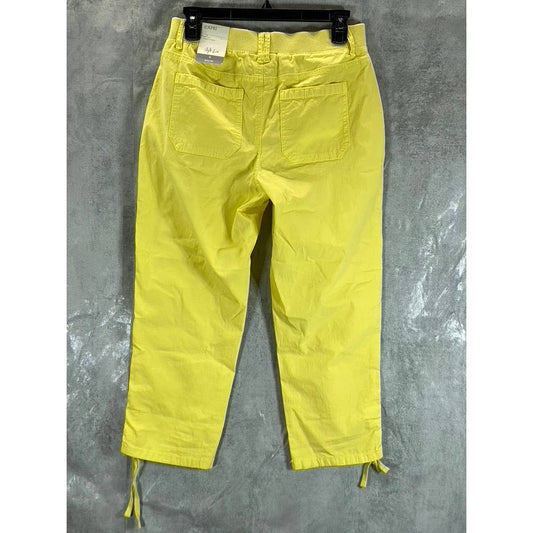 STYLE & CO Women's Sunbeam Yellow Mid-Rise Comfort-Waist Tie-Hem Capri Pants SZ4