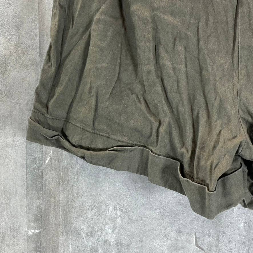 INC INTERNATIONAL Women's Moss Mountain High-Rise Paperbag Cuffed Shorts SZ M