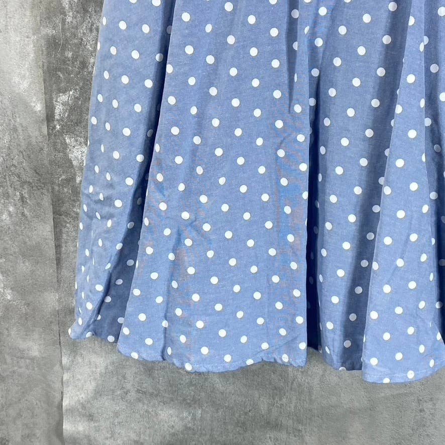 CITY STUDIO Juniors' Women's Day Blue Dotted Bow-Back Fit & Flare Mini Dress SZ5