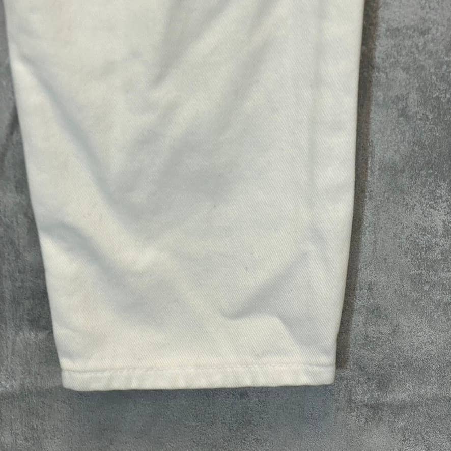 AFRM Women's White Luisa Distressed High-Rise Ankle Crop Skinny Denim Jeans SZ27