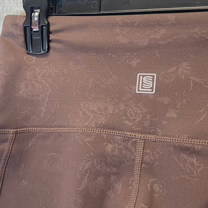 LAUNDRY By Shelli Segal Taupe Printed High-Waist Stretch Pull-On Active Leggings SZ M