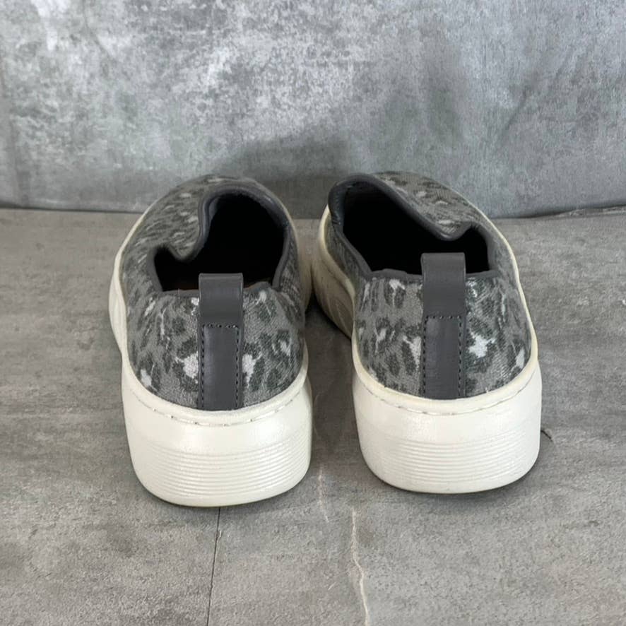 SOFFT Women's Grey Animal-Print Knit Pavina Slip-On Sneakers SZ 6