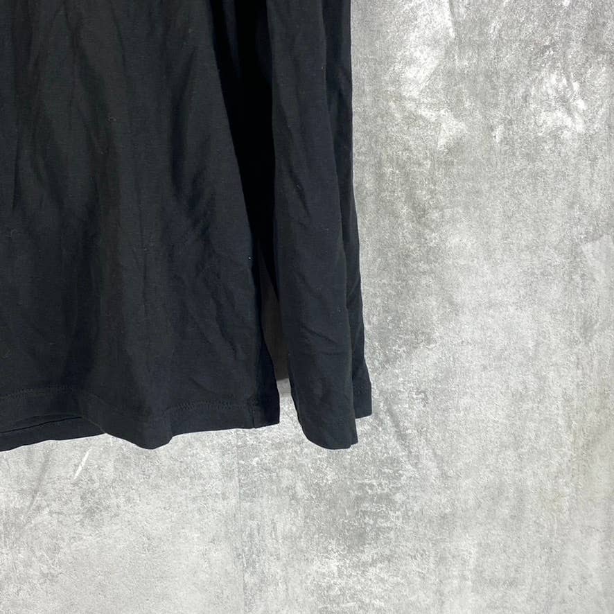 HUGO HUGO BOSS Men's Black Regular-Fit Crewneck Reverse Logo T-Shirt SZ L