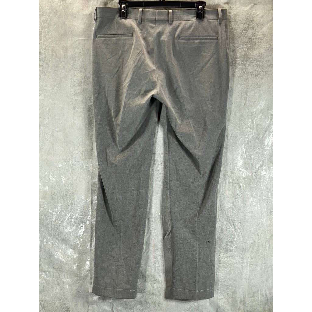 INC INTERNATIONAL CONCEPTS Men's Pure Grey Solid Slim-Fit Suit Pants SZ 34X32