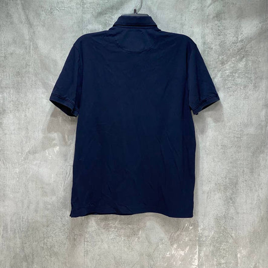 CALVIN KLEIN Navy Liquid Touch Polo Short Sleeve Shirt SZ M