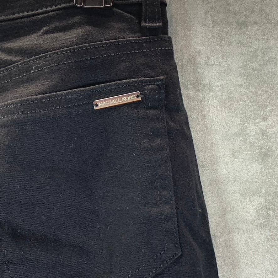 MICHAEL MICHAEL KORS Black Solid Selma Skinny High-Rise Denim Jeans SZ 8