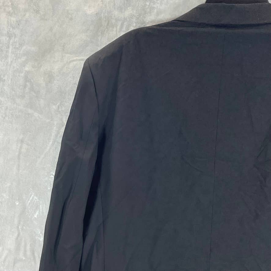 DKNY Men's Solid Black Short Modern-Fit Stretch Two-Button Suit Jacket SZ 44S