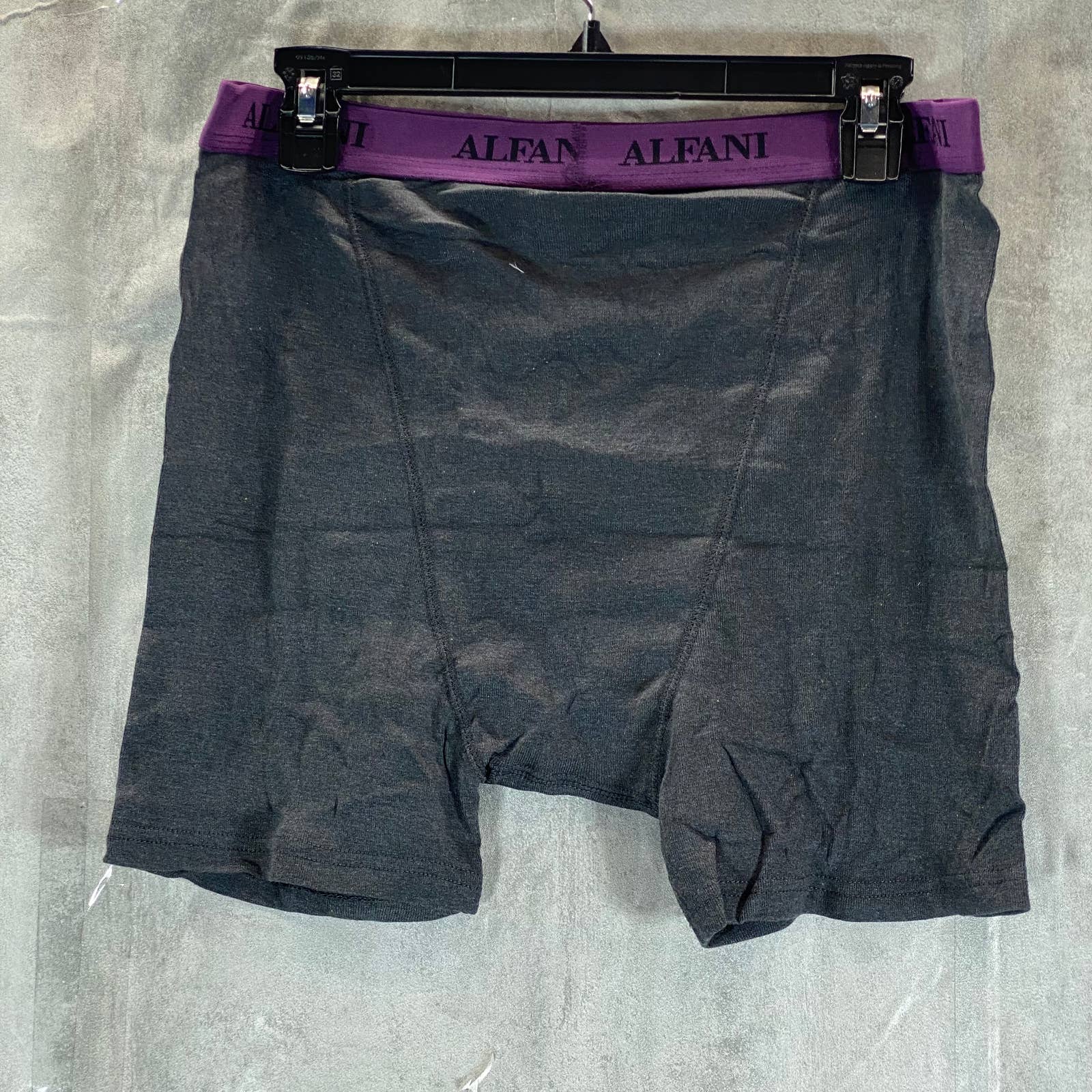 ALFANI Men's Charcoal 5-Pk Moisture-Wicking Contrast Waistband Boxer Briefs SZXL