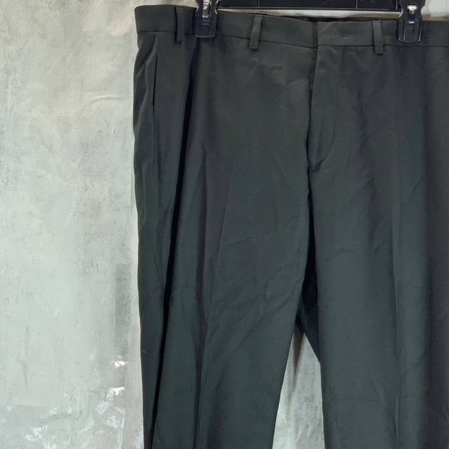 MARC NEW YORK Men's Black Modern-Fit Stretch Flat Front Suit Pants SZ 35X30