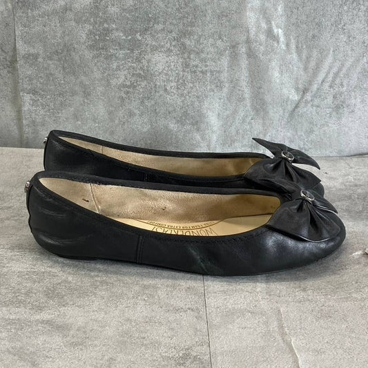 CIRCUS By Sam Edelman Women's Black Carmen Round-Toe Slip-On Bow Detail Flats