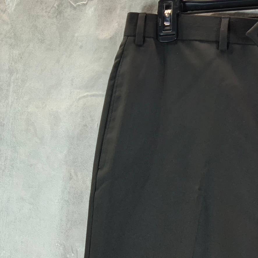IZOD Men's Solid Black Classic-Fit Flat Front Suit Pants SZ 36x32
