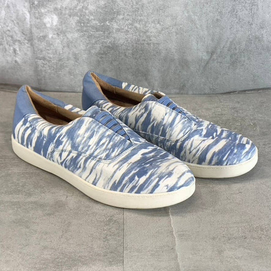 LIFESTRIDE Women's Blue Multi Canvas Emily Slip-On Casual Sneakers SZ 9.5