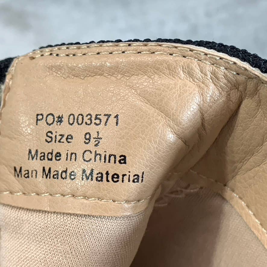 JOURNEE COLLECTION Women's Black Mesh Kolbee Round-Toe Boot Sneakers SZ 9.5