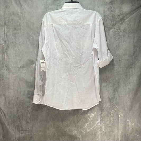 ALFANI White Warren Long Sleeve Dress Shirt SZ M