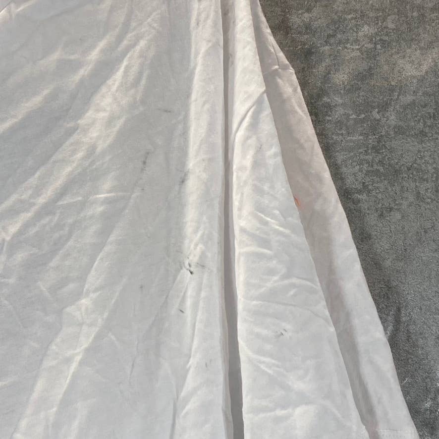 GUESS Women's White Open-Back Tie Detail Crewneck Short-Sleeve T-Shirt SZ L