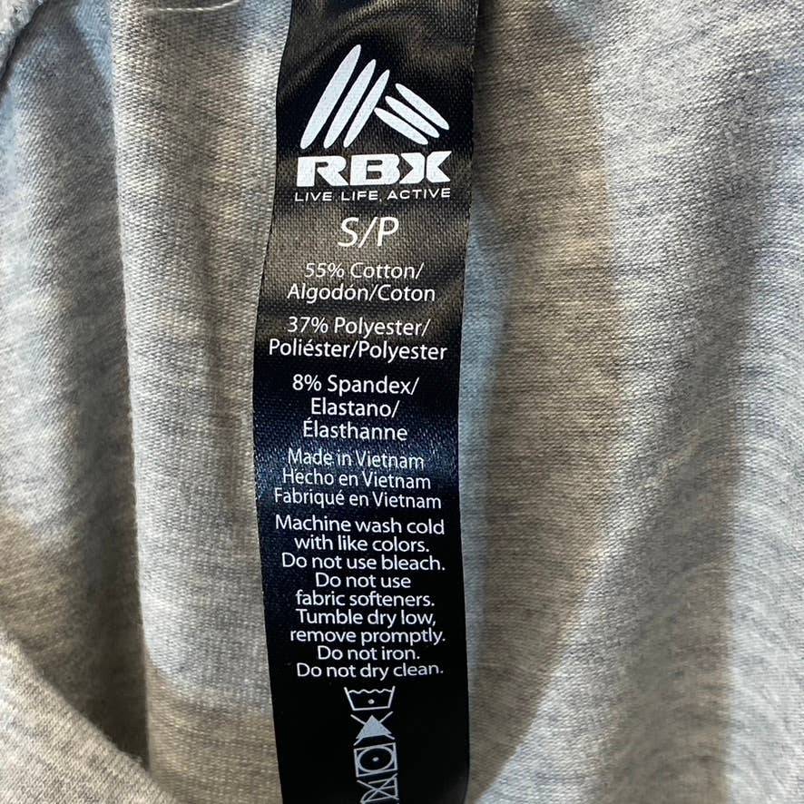 RBX Women's light Heather Grey Cutout Strappy Hem Pull-On Capri Leggings SZ S